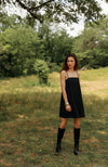 The Noir Linen Shift Dress