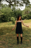 The Noir Linen Shift Dress