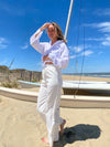 The Bianca Coast White Linen Pants